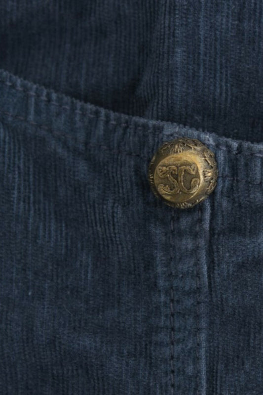 Cavalli Blue corduroy pencil skirt