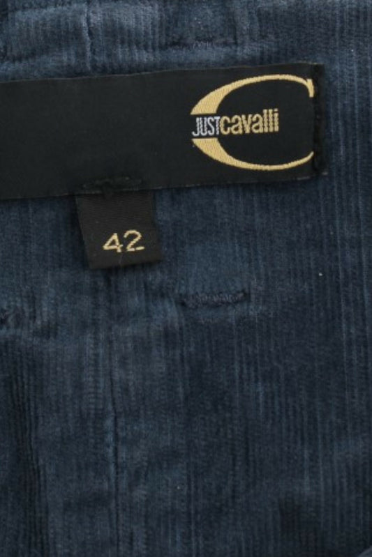 Cavalli Blue corduroy pencil skirt