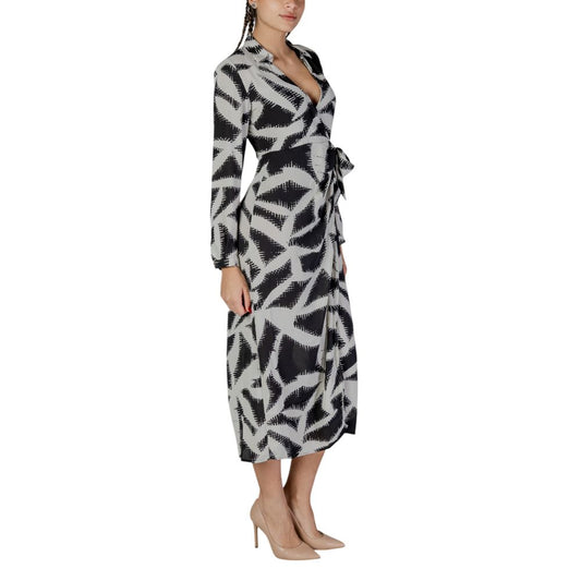 Jacqueline De Yong Black Recycled Polyester Long Dress