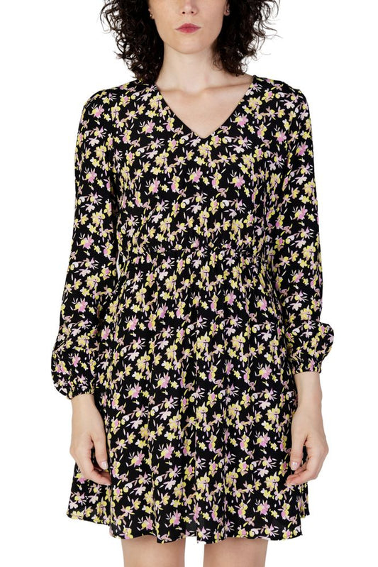 Jacqueline De Yong Black Viscose Short Dress