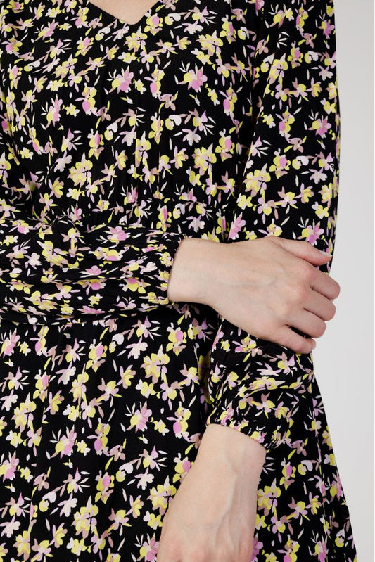 Jacqueline De Yong Black Viscose Short Dress