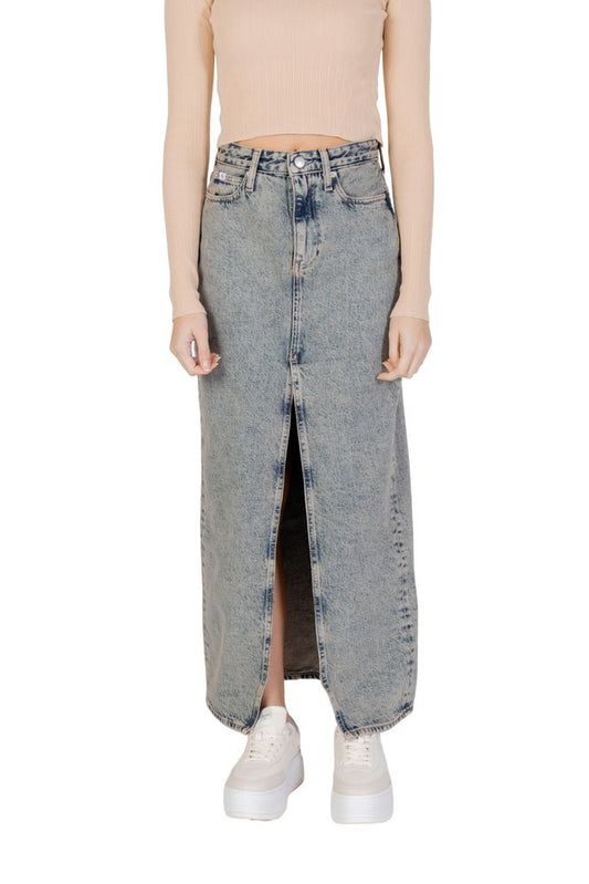 Calvin Klein Jeans Gray Cotton Skirt