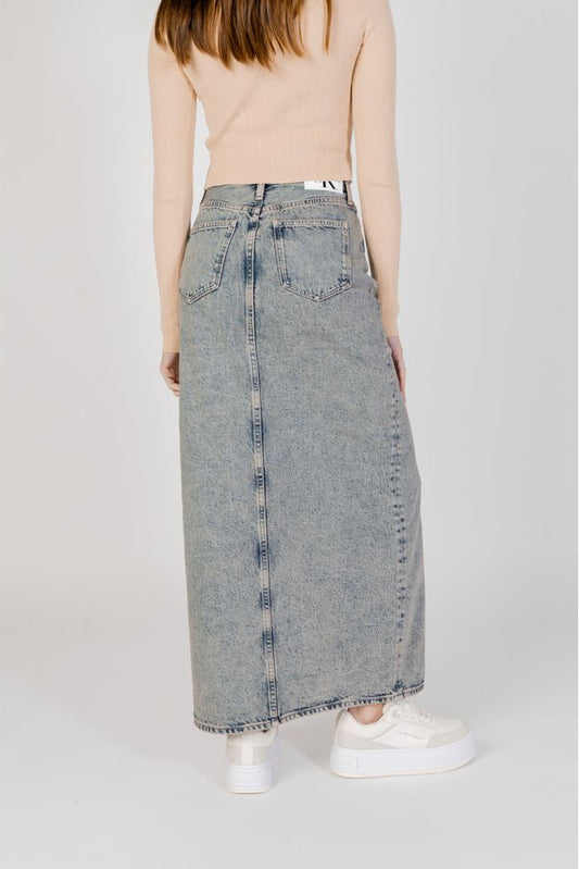 Calvin Klein Jeans Gray Cotton Skirt