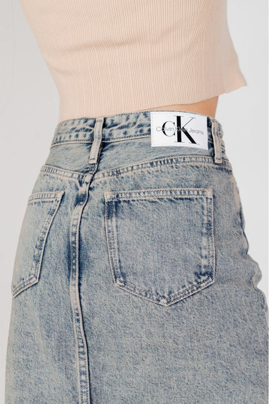 Calvin Klein Jeans Gray Cotton Skirt