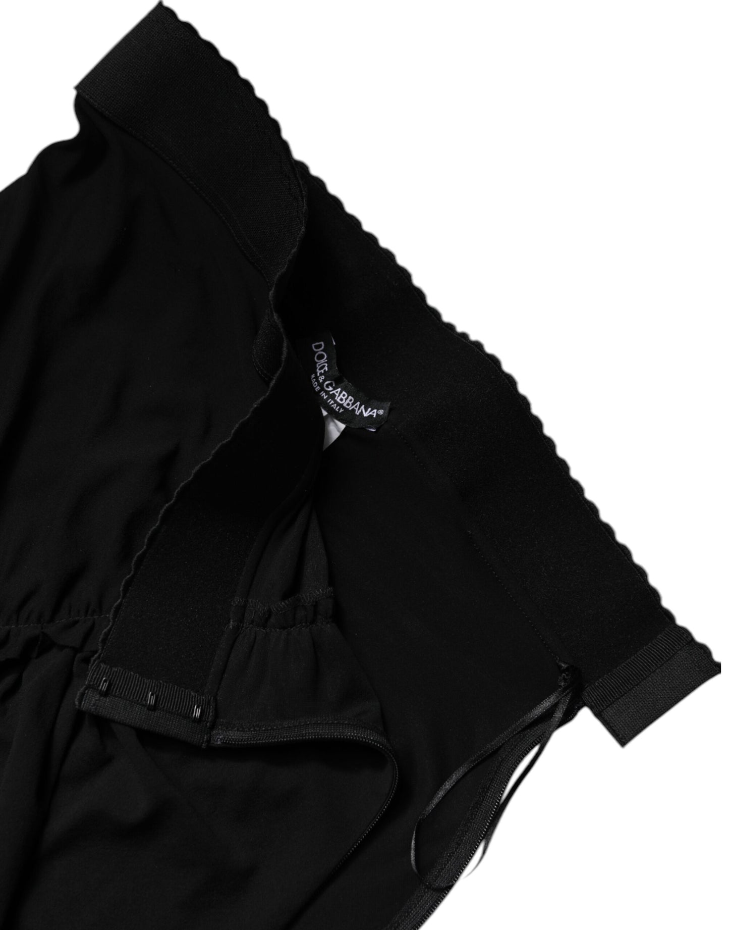 Dolce & Gabbana Black Mermaid Cut High Waist Midi Skirt