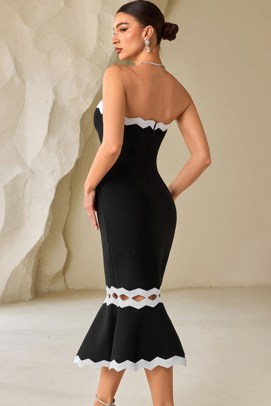 Hepburn Style Fishtail Slit Mini Dress