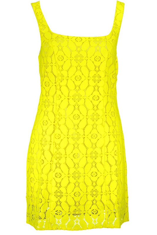 Desigual Yellow Polyester Women Sleeveless Dress