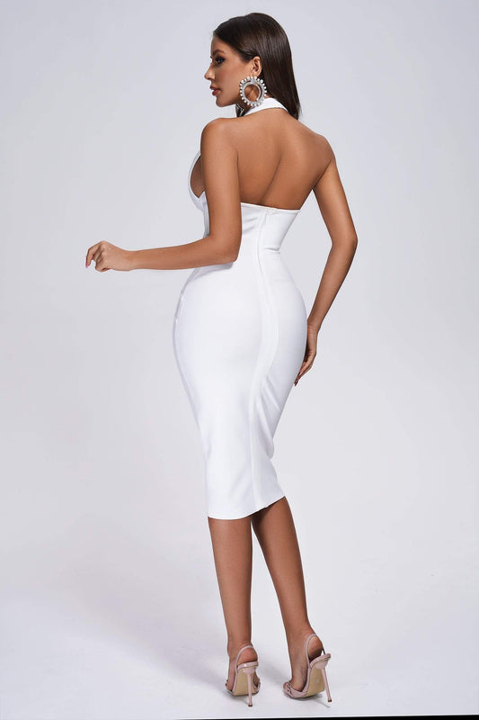 Colmar Halter Midi Bandage Dress