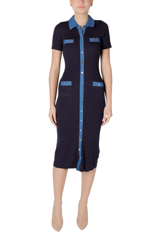 Morgan De Toi Women's Blue Button-Up Dress