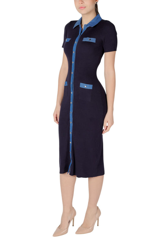 Morgan De Toi Women's Blue Button-Up Dress