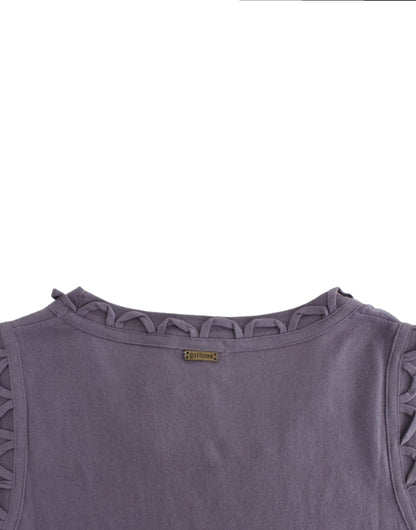 John Galliano Purple cotton jersey dress