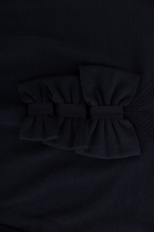 MARGHI LO' Blue Wool Long Sleeve Shift Dress