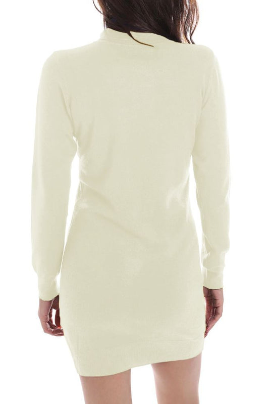 Yes Zee White Viscose Dress