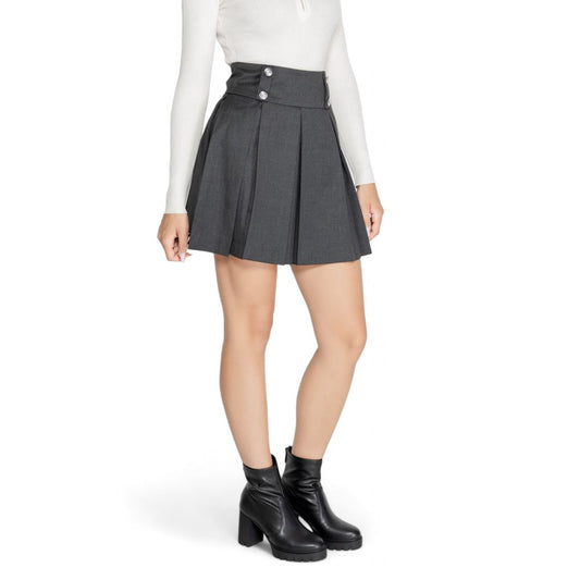Morgan De Toi Gray Polyester Mini Skirt