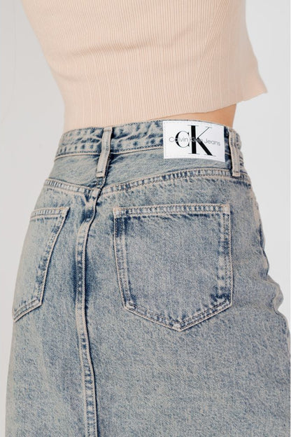 Calvin Klein Jeans Gray Cotton Skirt