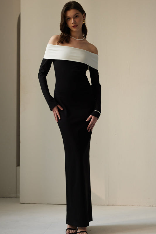 Anya Maxi Dress Black/White
