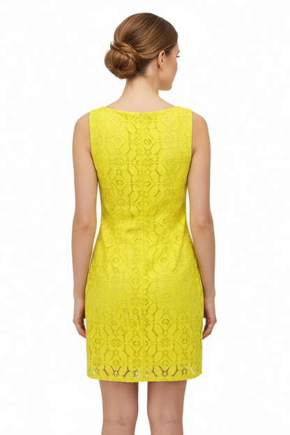 Desigual Yellow Polyester Women Sleeveless Dress