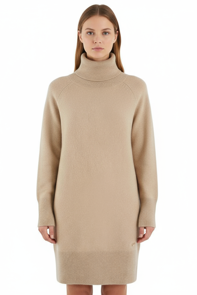 Yes Zee Beige Viscose Dress