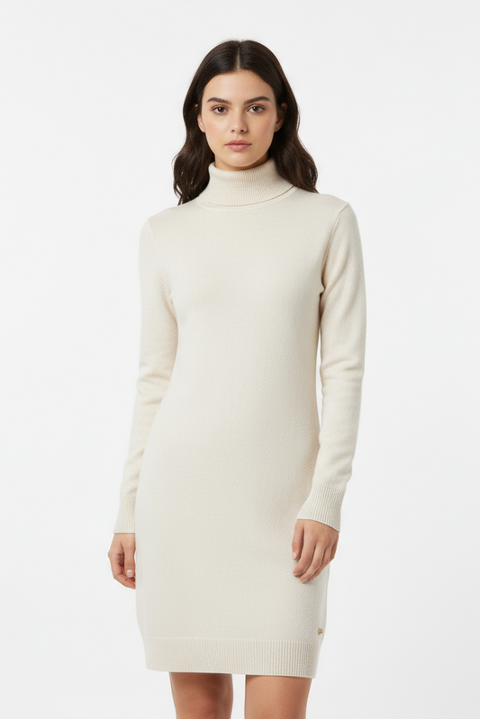 Yes Zee White Viscose Dress