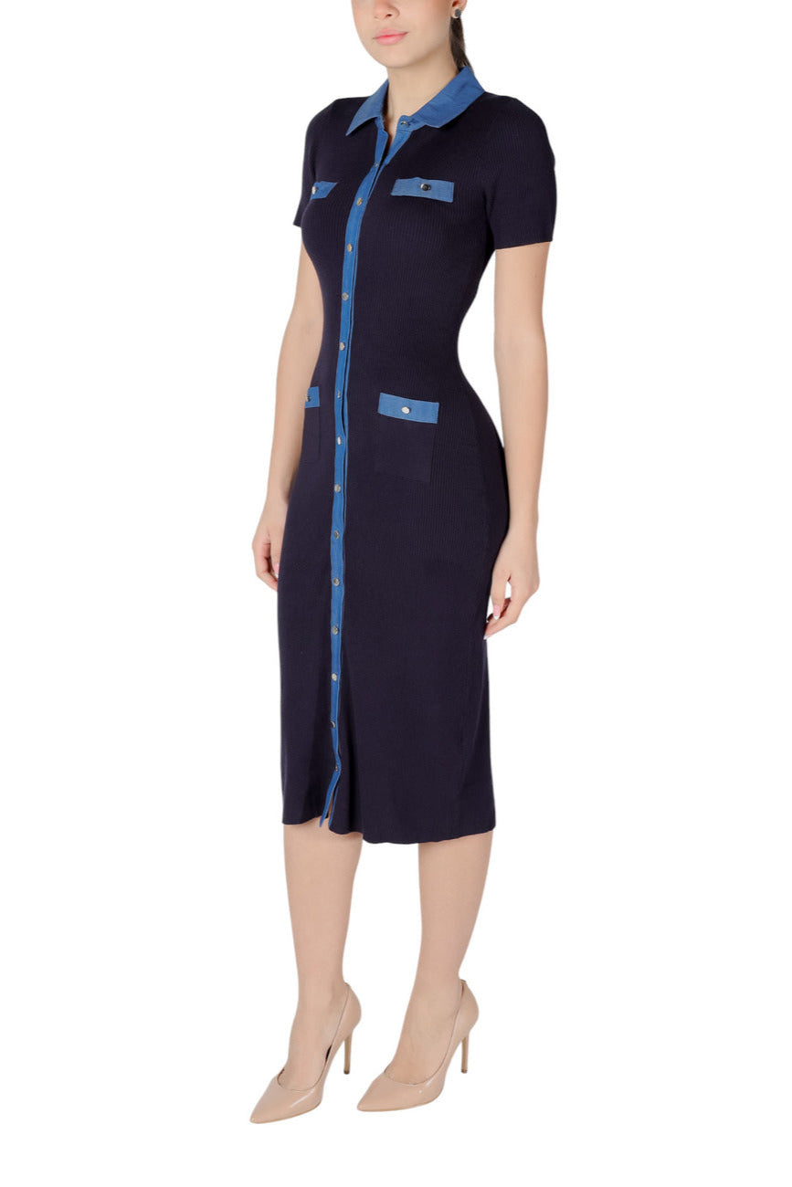 Morgan De Toi Women's Blue Button-Up Dress